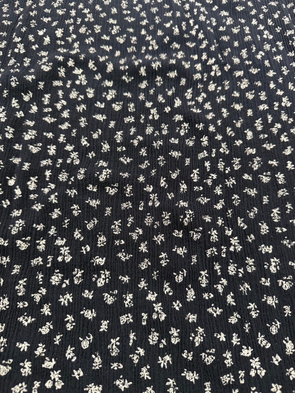 Vintage Navy Floral Short-Sleeve Dress Size XS - Picture 9 of 9